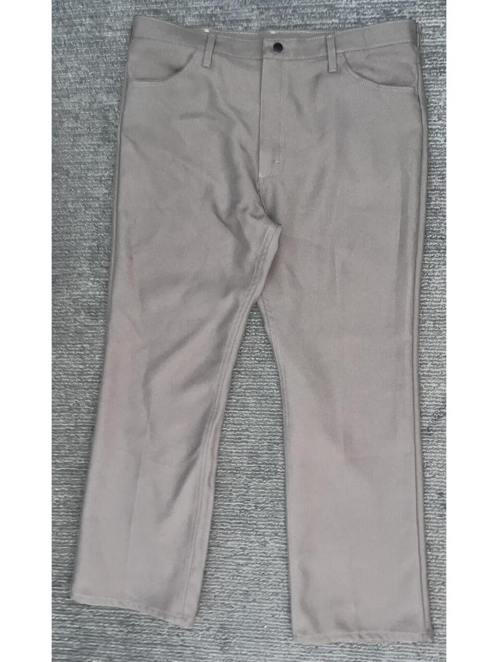 Vintage Wrangler Men's Khaki Polyester Dress Pants Slacks Size 40x30 USA Made